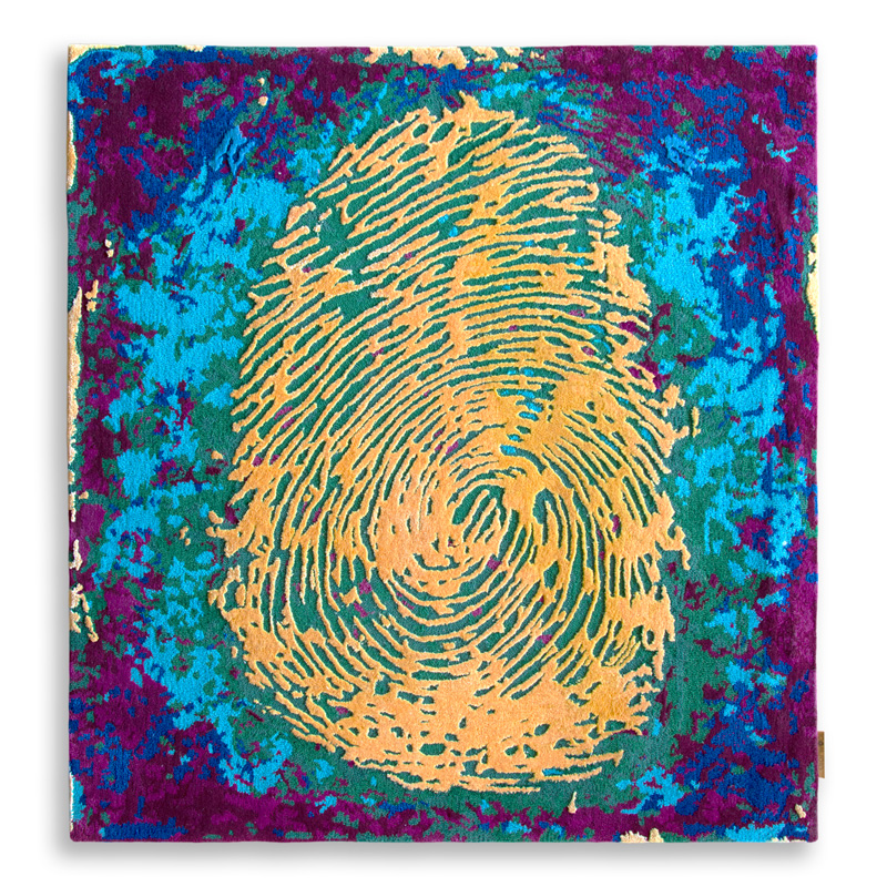 Alarwool - custom woven carpets - lorenzo quinn fingerprints details 06