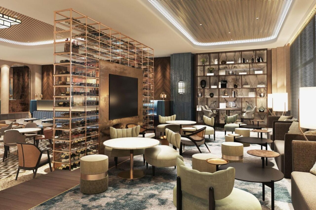 Alarwool - custom woven carpets - marriot luxembourgh bar